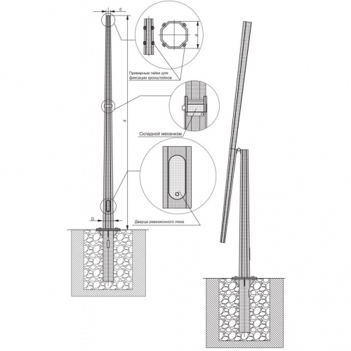 Опора освещения ОГСКЛ-6,0